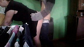 Kitchen fuck by heater?