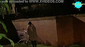 cracky shows her natural tits outdoors