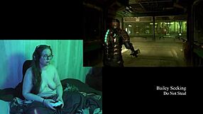 नंगे डेडस्पेस गेमप्ले में बड़े नेचुरल टिट्स, पार्ट 2!