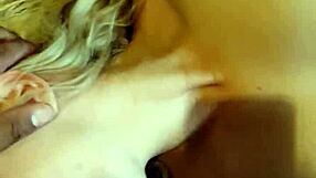 Blonde Performs Intense Blowjob on Cock