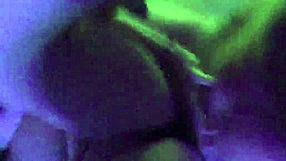 redhead milf with big tits takes monster cock in neon lights