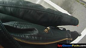 A European amateur exhibitionist strips to the buff and poses in POV