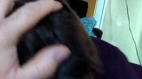 Girlfriend's blowjob contrasts with friend's watching