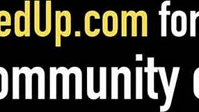 Horny ebony Jenna Foxx shares sloppy hubby's big hard dick with mrs