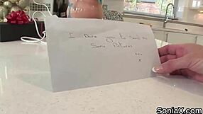 Unfaithful English Mature Lady Sonia Reveals Her Massive Breasts in Lingerie