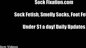 : Watch and get wet for foot worship with a sissy maid in pov