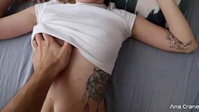 Girlfriend Fucks Doggy Style, Rides Ass, Gets Cumshot in Ass