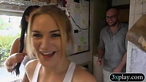 omg, lovely girl got banged by bald dude fer cash!