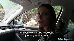 Public Agent Slams Jessica Beil With Backseat Creampie