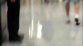 The public sexuality of an amateur wife in a mall