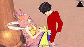 An anime-mainland story of the passionate meeting between Rufy and Shirahoshi