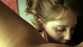 Pretty eyes passionately lick girlfriend's pussy in amateur lesbian homemade scenes