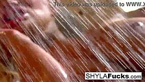 a rare solo moment with sexy shyla stylez on display