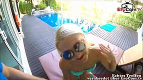 Blonde Tourist On Vacation With German Friend