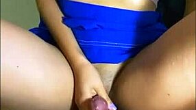 After Party, Shy Latina Student Orgasms On Sofa!