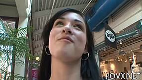 Mandy Sky's POV life with rough fucking and small tits