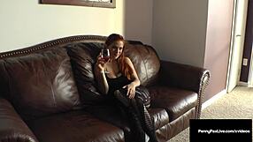 Penny Pax's sweet red head stuffs her face with big cock POV, so hot!