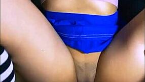 After Party, Shy Latina Student Orgasms On Sofa!