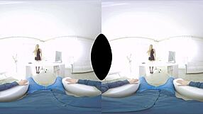 Lena Nitro gives a blowjob in the office VR.
