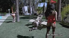 foursome pov banging with horny bunnies in sexy lingerie