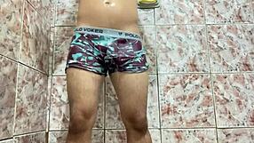 Gay Interracial Amateur Pornstar Masturbates Solo with Hard Cock