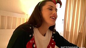 Super Hot Layla Lane Touches Herself Then Sucks Dick On Christmas