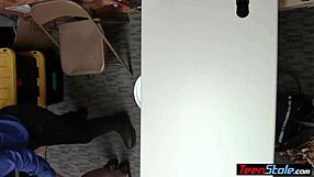 Nervous Teen Shoplifter Gets Fucked Out of Trouble.