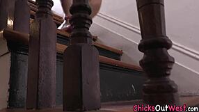 Real aussie rubs her hairy natural tits solo