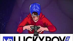 Brunette Obsessed with Anal Play in Lingerie POV Scene