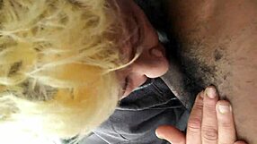 she swallows that big black cum load like it's nothing