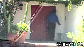 Horny housewife tricks strangers into wild doggystyle action while selling her property