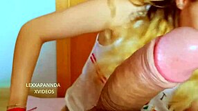 petite green-eyed stepsister gives incredible pov blowjob deepthroat