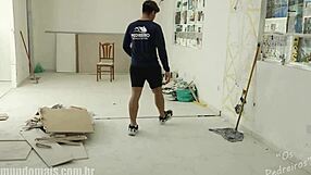 Before the job, Brazilian men of impressive proportions