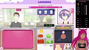 vtuber lewdneko moans during anal assfucking in femboy burgers game