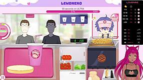 This video features the Vtuber Lewdneko enjoying shemale pleasure and moaning whilst playing the dating simulator