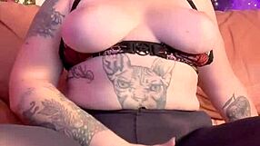 relaxing solo session in black pantyhose with feet focus