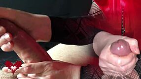 Cut from an amateur girl scene featuring handjob and a view of edging and climax