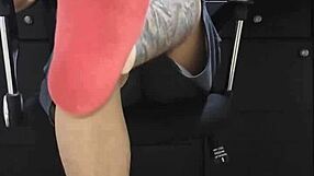 Gay Master Enjoys Nylon Socks And Feet