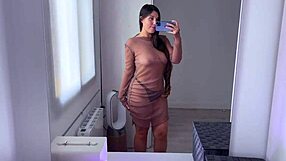 Intense Try-On Of See-Through Clothes Revealing Natural Tits And Ass