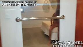 Behind the scenes with petite girl in motel with multiple men