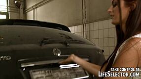 Intriguing wife meddles with femdom blowjob group