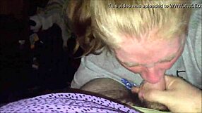Blonde amateur gives raw blowjob and swallows cum load