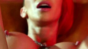 busty redhead milf with tattoos squirts close up