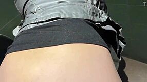 snuck into the restroom for some hot date night sex with big cock