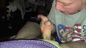 Blonde amateur gives raw blowjob and swallows cum load