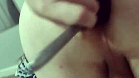 Kyliekitty1 has fun with her small titties and being a tranny
