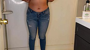Pee in pants wet and shower session