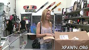 Ever seen a daring woman banging hard in a shop?