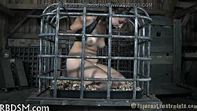 this beautiful femdom clamps her tits and cunt, fucking the pussy in hardcore sex with hooters