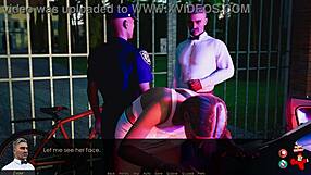 Blonde With Shaved Pussy And Big Tits Gives Public Upskirt Blowjob